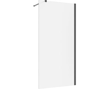 Inloopdouche 70x200 8mm Nano glas gun metal serie Silvio melkglas