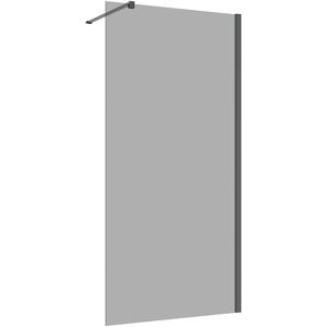 Inloopdouche 100x200 8mm Nano glas gun metal serie Silvio rookglas