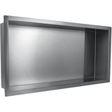 Gun metal RVS Inbouwnis 30x60x7cm