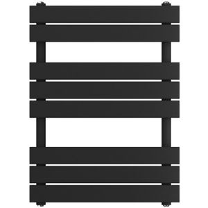 Designradiator Ella 80x60cm mat zwart 468W zij aansluiting