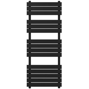 Designradiator Ella 150x60cm mat zwart 878W zij aansluiting