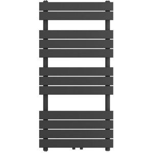 Designradiator Ella 120x60cm mat grijs 703W midden aansluiting