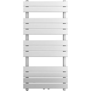 Badkamer designradiator Ella 120x60 cm mat wit - 703 watt - Middenaansluiting - Elektrische badkamer radiator