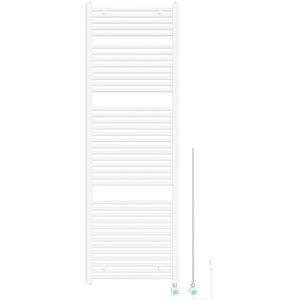 Elektrische designradiator Sofia 180x60cm glans wit 900W