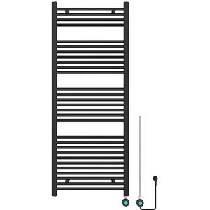 Elektrische designradiator Sofia 150x60cm mat zwart 700W