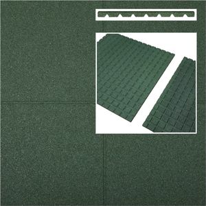 Intergard Rubberen tegels groen 500x500x45mm prijs per m2