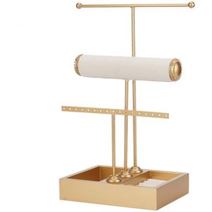 Sieradenstandaard - Gold - Juwelenhouder - Sieraden Organizer - Houder voor Horloges/Armbanden/Kettingen
