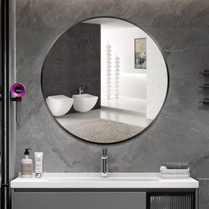 SensaHome Moderne Design Wandspiegel Ronde Spiegel Krasvrij Zwart 60