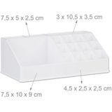 Confibel - Make-up Organizer - Cosmetica Organizer - Verstelbare Lades - Sieraden/Make-up - Cosmetica Opbergdoos - Wit