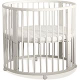 Buxibo Baby Box - Grondbox - Speelbox - Playpen - Kinderbox - Rond - Inclusief Matras - Op Wielen - 92x92x80.5cm - Wit