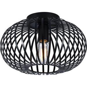 Stille Plafondventilator met Verlichting en Afstandsbediening Retro Ventilator Plafondlamp Industriële Ijzeren Kooi Plafondlamp voor Woonkamer Slaapkamer Lamp Onzichtbare Fan Licht E27*4 Kroonluchter