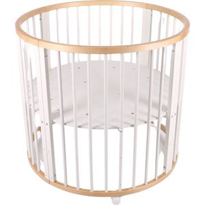 Buxibo - Baby Box - Grondbox - Speelbox - Playpen - Kinderbox - Rond - 92x92x80.5cm - Hout
