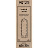 SensaHome Wavy Gestoffeerde Staande Spiegel Passpiegel Suede Velvet Wit Creme