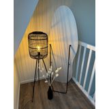 SensaHome Gestoffeerde Staande Spiegel Shaped Passpiegel Suede Velvet Wit