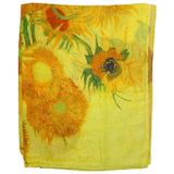 Boodz Langwerpige Sjaal Chiffon Zonnebloemen | Van Gogh | Schilderij