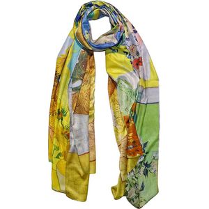 Boodz Dubbelzijdige Langwerpige Sjaal Zonnebloemen | Van Gogh | Schilderij