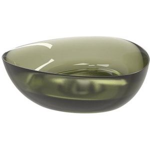 Riho Oviedo waskom - 41x41x13cm - solid surface - semi transparant - frosted forest W021001F03