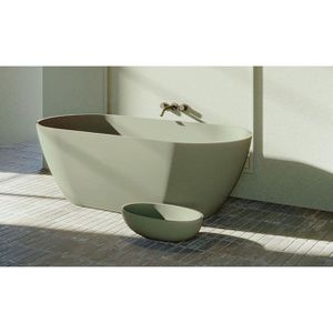 Riho Bilbao vrijstaand bad 170x80cm Solid Surface Moss Green