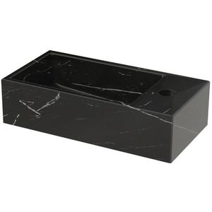 Riho Livit Tiny Fontein - 1 kraangat rechts - 41x20.5x10.5cm - zwart marmer W031007M01