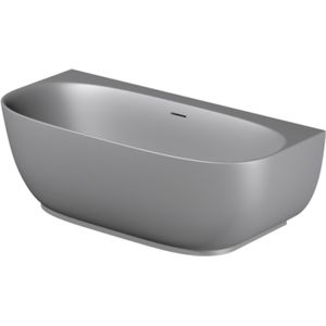 Half Vrijstaand Ligbad Riho Phatos B2W 170x80x57 cm Incl. Pop Up Waste, Sifon en Afvoer Stone Grey