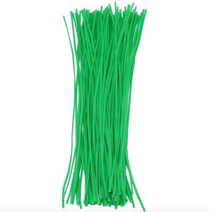 In Round Plantenstokjes – 200 Stuks – 40cm Lang – Hout – Groen – Plantensteun / Plantensteunen – Moestuin Stokjes – Plantenstok
