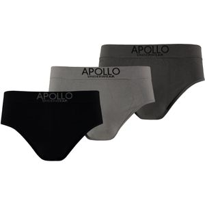Apollo - Heren Slips - Grijs - Ondergoed Heren - 3-pak