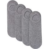 Apollo - Sneakersokken - Licht Grijs - Biologisch Katoen - 4 Paar