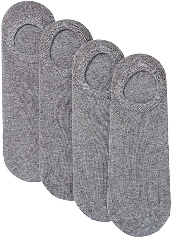 Apollo - Sneakersokken - Licht Grijs - Biologisch Katoen - 4 Paar