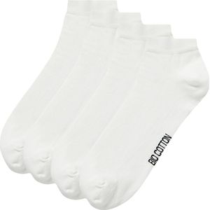 Apollo - Sneakersok - Wit - Biologisch Katoen - 4 Paar - Unisex