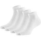 Apollo - Sneakersok - Wit - Biologisch Katoen - 4 Paar - Unisex