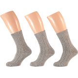Apollo - Noorse Wollen Werksokken - Grijs - 3 Paar - 35% Wol - 35% Polyamide - 30% Polyacryl