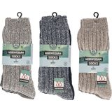 Apollo - Noorse Wollen Werksokken - Multi Color - 3 Paar - Unisex