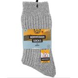 Apollo - Noorse wollen werksokken met badstof zool - Grijs - Maat 39/42 - Werksokken heren - Warme wollen sokken - Werksokken heren 39 42