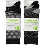 Bamboo by Apollo - Huissokken - Antraciet - 2 X 3 Paar - Bamboe 85%