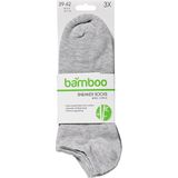 Apollo - Bamboe Sneakersokken - Licht Grijs - 3 Paar - Naadloze - Unisex