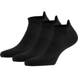 Apollo - Bamboe Sneakersokken - Zwart - 3 Paar - Naadloze Sokken