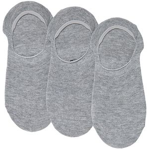 Apollo - Bamboe Footies - Badstof zool - Grijs - Maat 35/38 - Naadloze sokken - Footies dames - sneakersokken - Bamboe