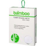 Apollo - Bamboe T-shirt dames - Wit - 2-Pak - Dames T-shirt