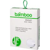 Bamboe Hemd - Wit - 65% Bamboe - 2 Stuks