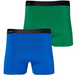 Apollo - Bamboe Boxershort - Groen-Blauw - 2 Stuks - Heren