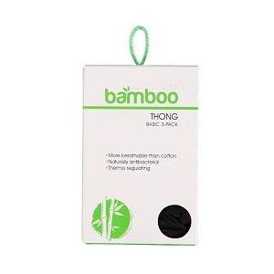 Apollo - Bamboe String - Zwart - 3-Pack