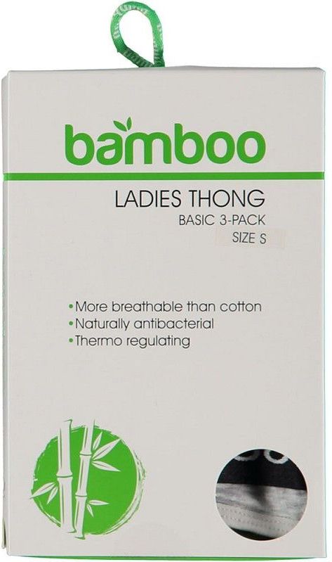 Apollo - Bamboe string dames - Grijs - Maat L - 3-Pack - String dames