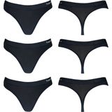 Apollo - Bamboe String - Navy Blauw - 3-Pak - 65% Viscose, 30% Bamboe, 5% Elastaan