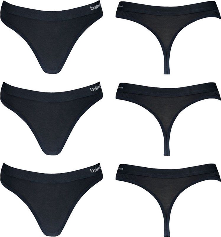 Apollo - Bamboe String - Navy Blauw - 3-Pak - 65% Viscose, 30% Bamboe, 5% Elastaan