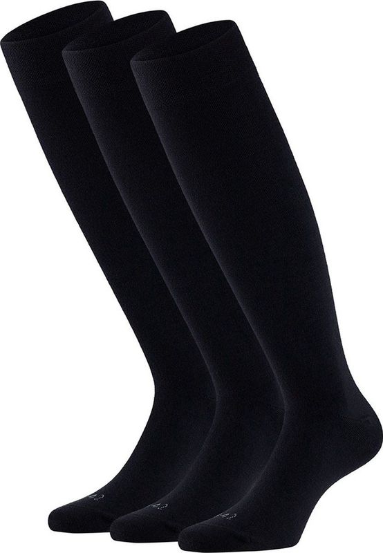 Apollo Wollen kniekousen Unisex 3 Pak Navy Blauw/42 Naadloos Merino Wol