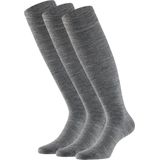 Merino Wollen Kniekousen - Medium Grijs - 1 X 3 Paar - 50% Wol