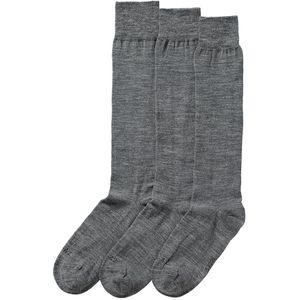Merino Wollen Kniekousen - Unisex - Zwart - 3-Pak