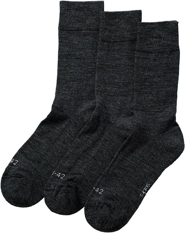 Apollo - Merino Wollen Sokken - Antraciet - 3 Paar - Unisex