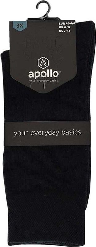 Apollo - Katoenen Herensokken - Marine Blauw - 3 Paar