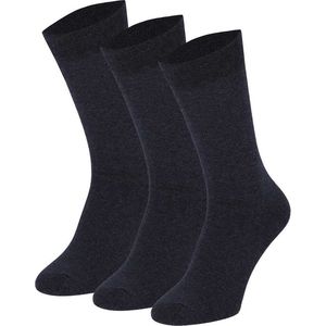 Apollo - Katoenen Herensokken - Donker Jeans - 3 Paar